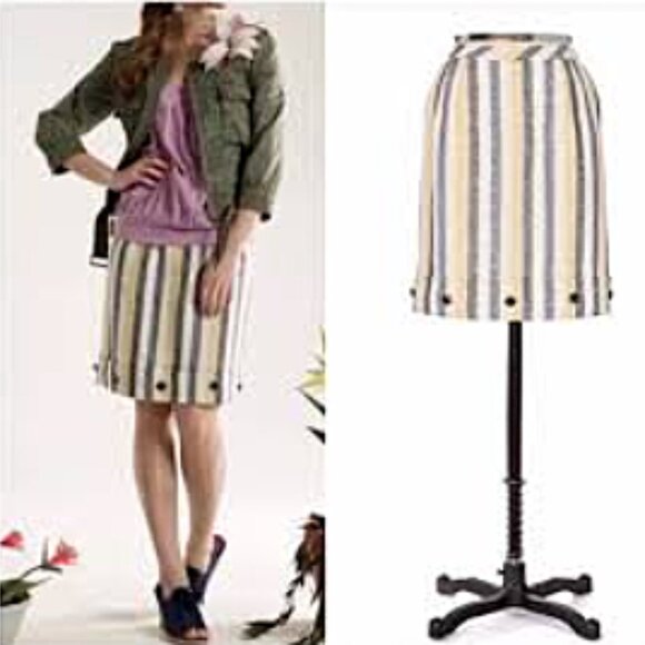 Anthropologie Dresses & Skirts - Anthropologie Edme & Esyllte Striped Linen Skirt Size 4